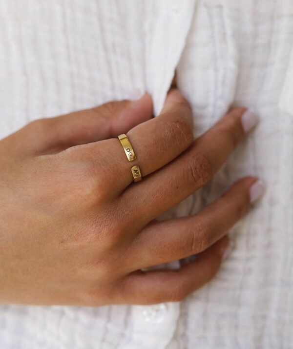 open heart ring / 14k Gold