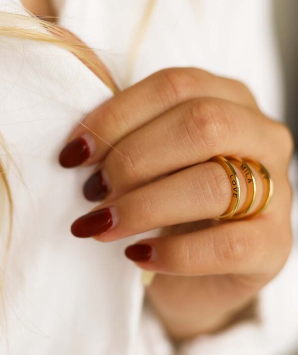 secret ring / yellow gold plating on silver