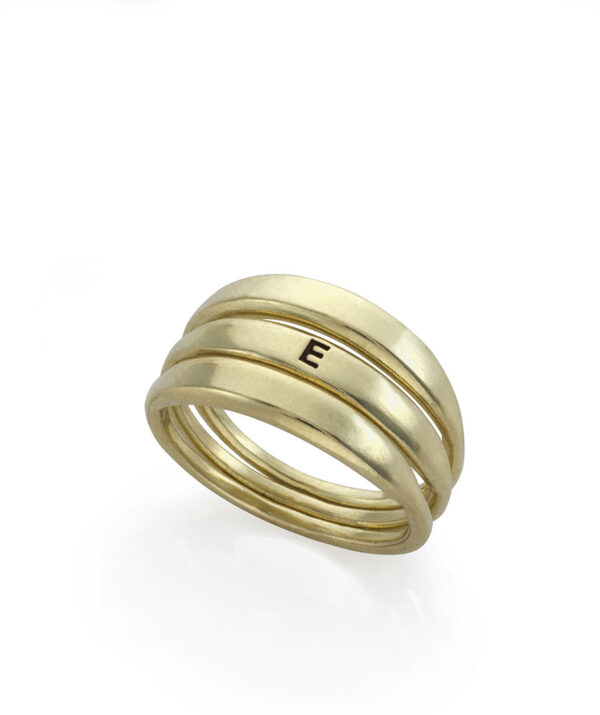 rise ring / yellow gold plating on silver