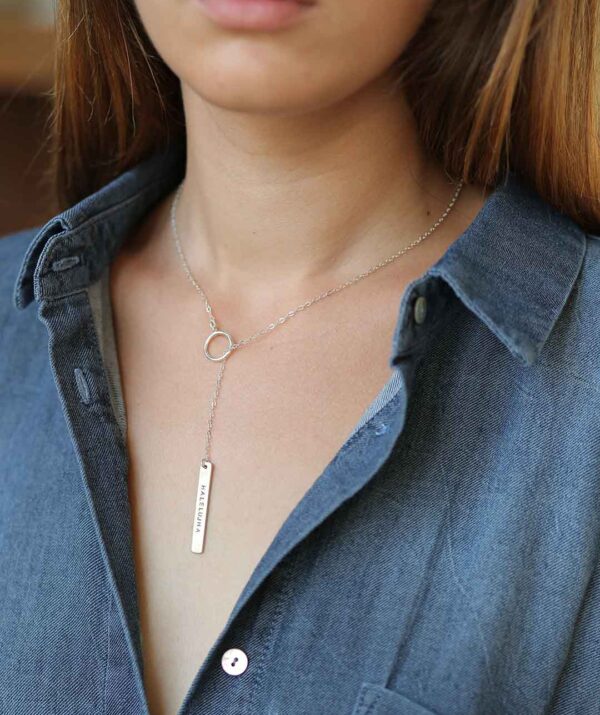scarf necklace / sterling silver