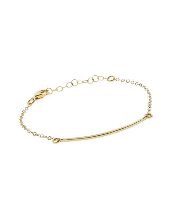 princess bracelet / 14K yellow gold plating on silver