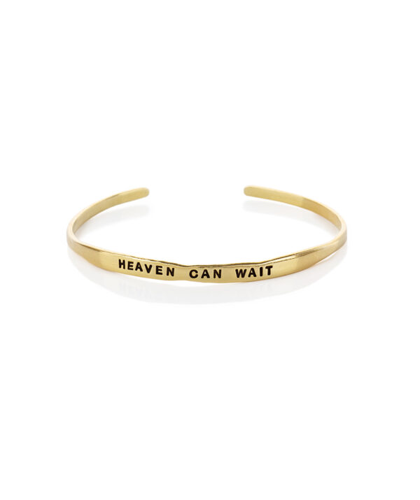 love cuff / 14K yellow gold plating on silver