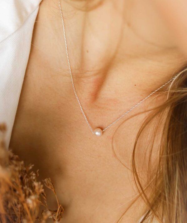 sweet pearl necklace / sterling silver