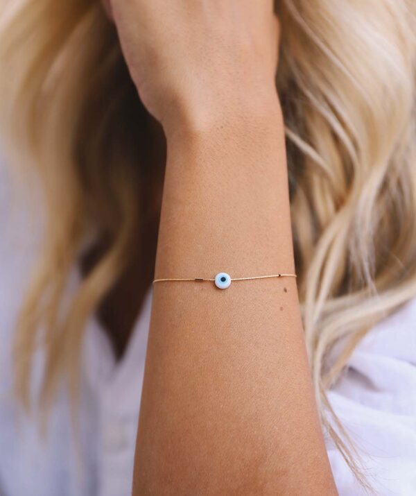 protect me white bracelet / gold