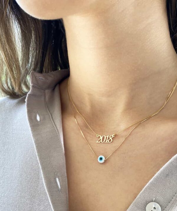 year necklace  / 14K Gold