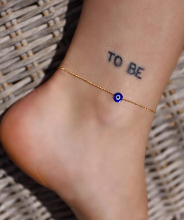 protect me ankle bracelet blue eye / gold