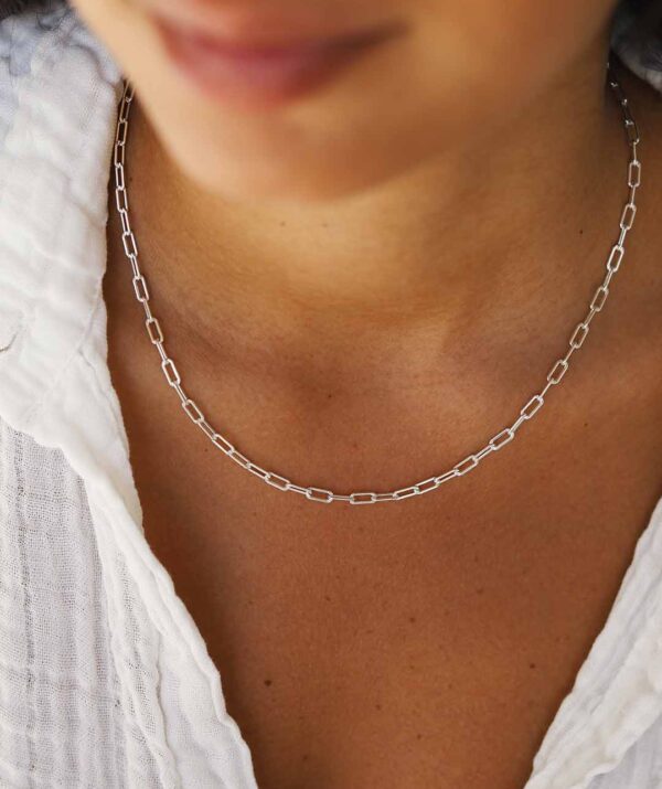 link chain necklace / sterling silver