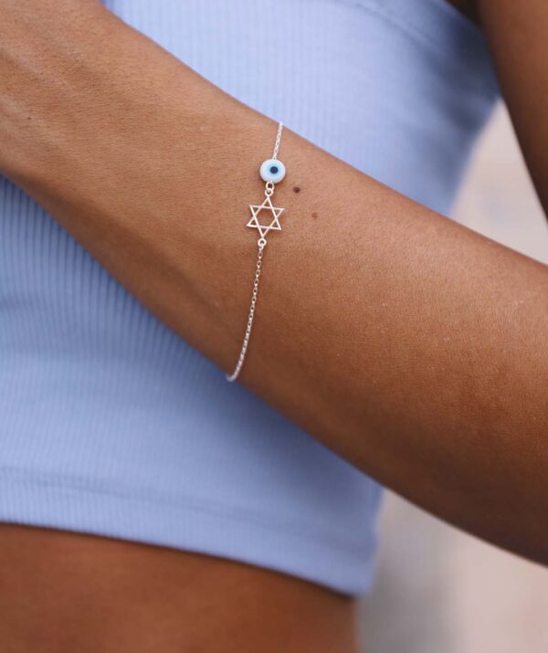 magen protect me white bracelet / sterling silver