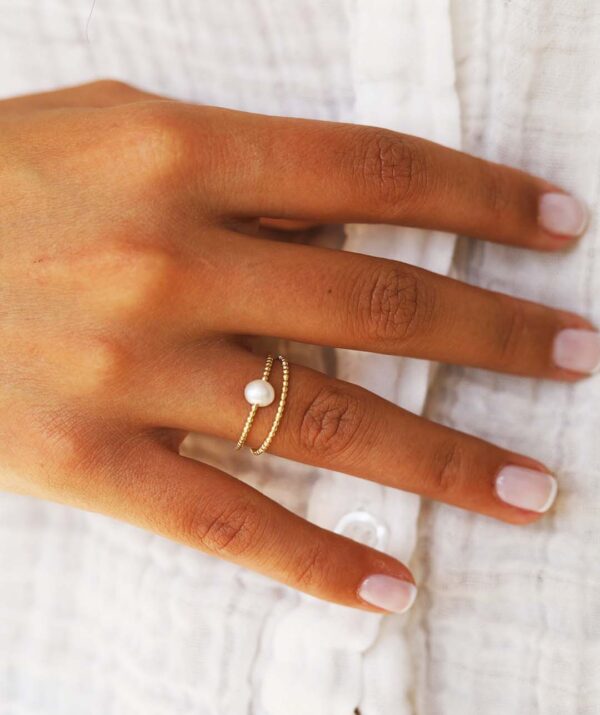 yami pearl ring / 14K Gold