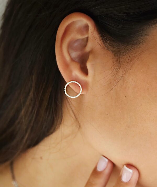 yami hoop earrings  / sterling silver
