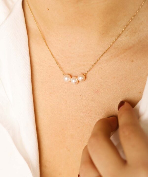sweet pearls necklace / 14K Gold
