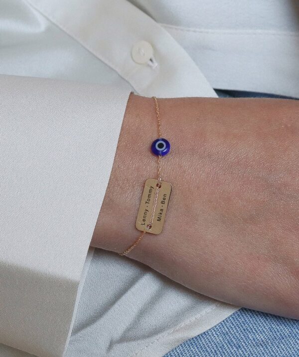 tag bracelet / 14K Gold