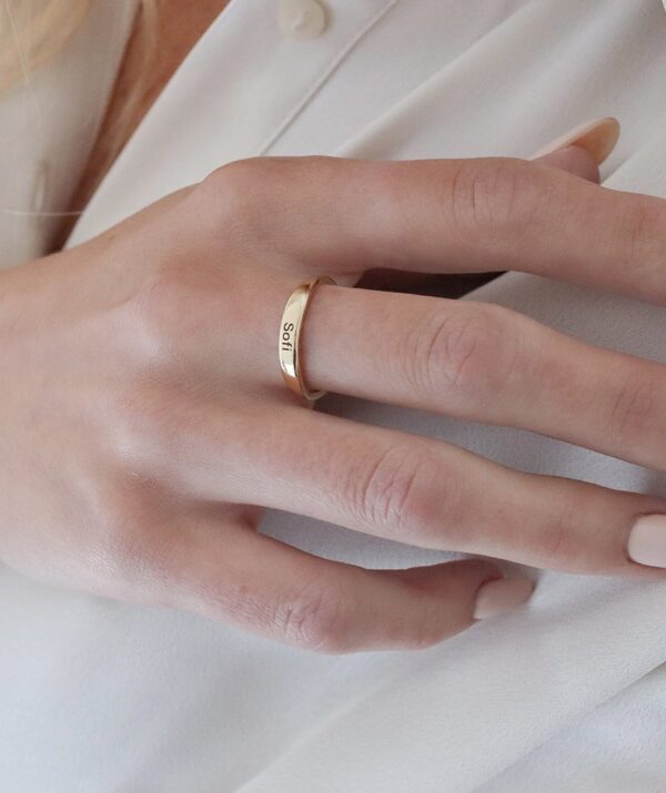 rise ring / yellow gold plating on silver