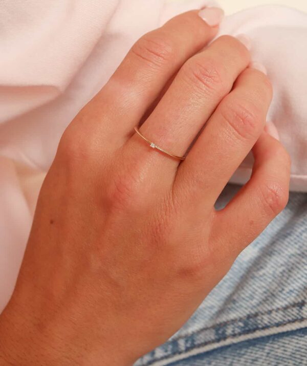 diamond dust ring / 14K Gold