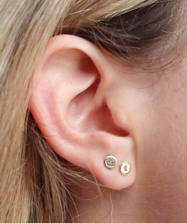 cent earring  / 14K yellow gold