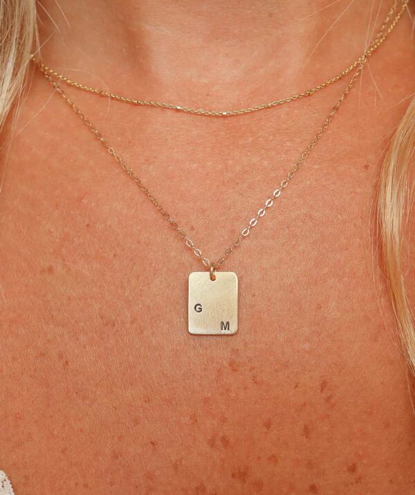 love tag necklace / 14k Gold
