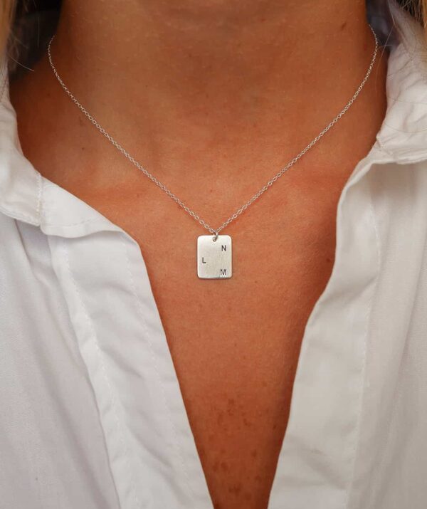 love tag necklace / sterling silver