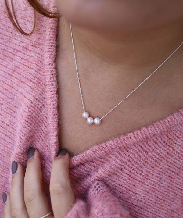 sweet pearls necklace / sterling silver