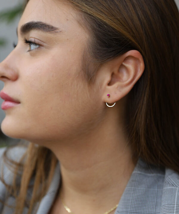 africa r earring  / sterling silver