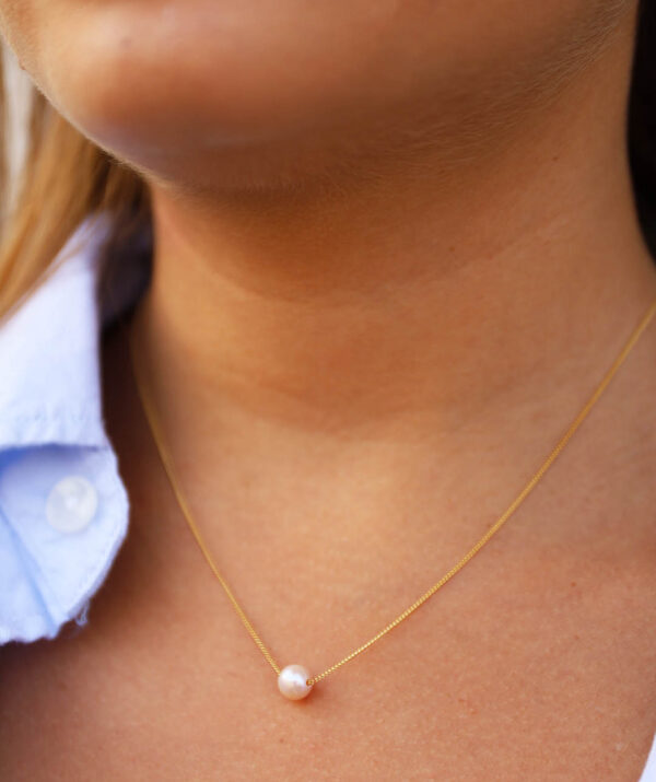 sweet pearl necklace / gold