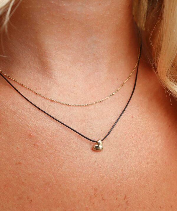 taste of love black necklace / 14K Gold