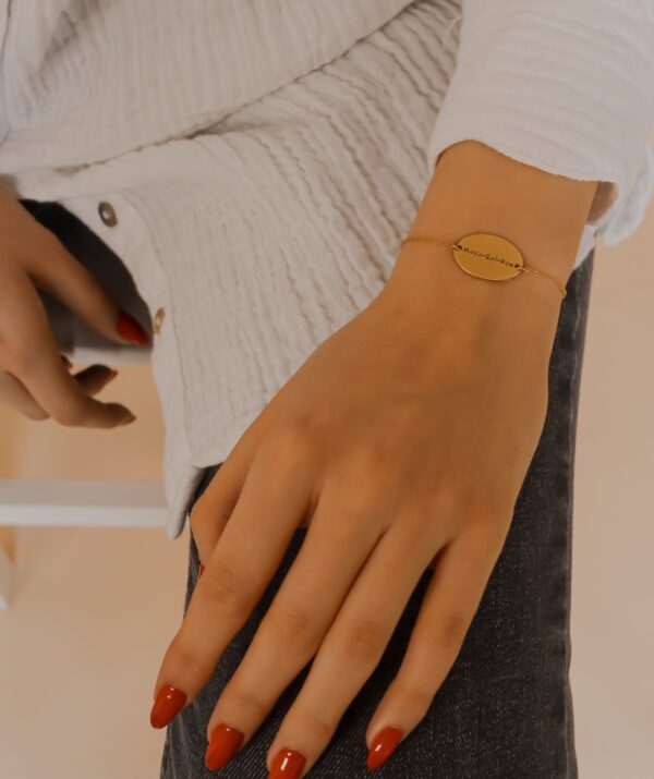 my story bracelet / yellow gold plating on silver
