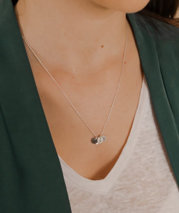 coins necklace / sterling silver