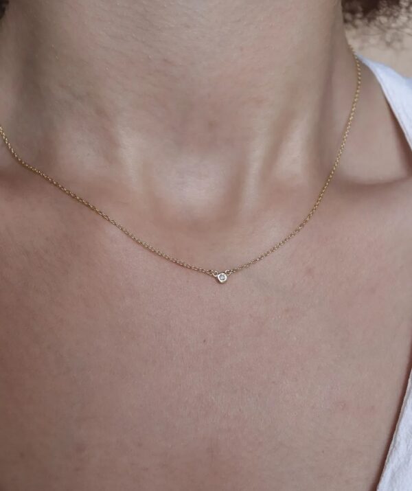diamond necklace / 14K Gold