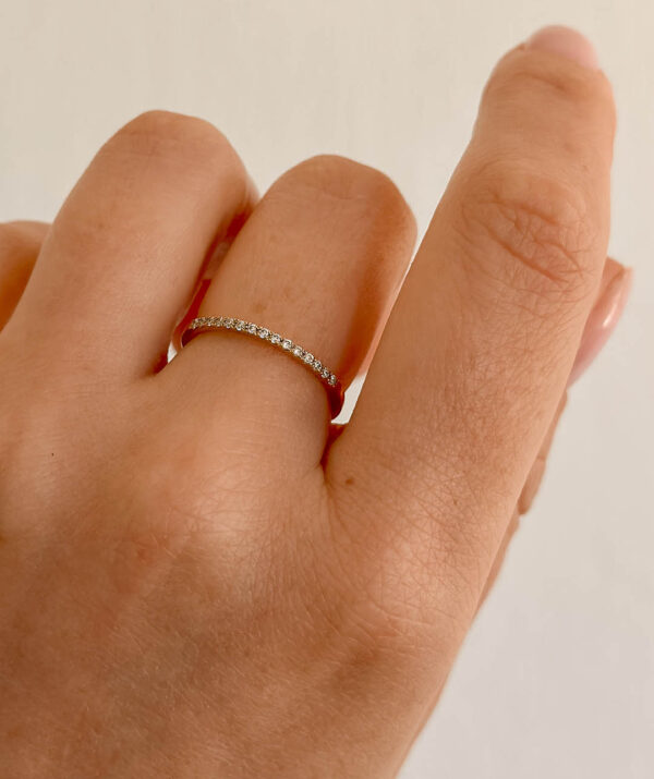 diamonds wedding ring / 14K Gold