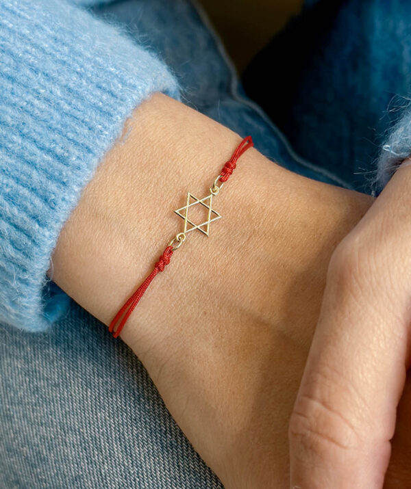 magen red rope bracelet / 14K Gold