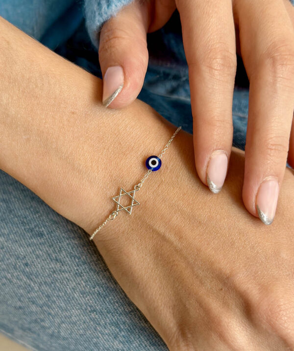 magen protect me blue bracelet / sterling silver
